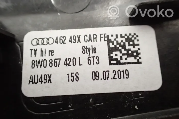 Audi A4 S4 B9 8W Takaoven verhoilu (käytetyt) 8W0867420L