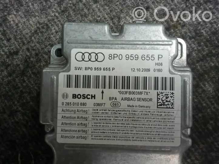 Audi A3 S3 A3 Sportback 8P Zestaw poduszek powietrznych z panelem 