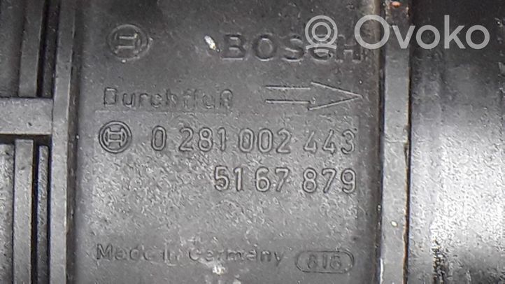Saab 9-3 Ver1 Luftmassenmesser Luftmengenmesser 0281002443