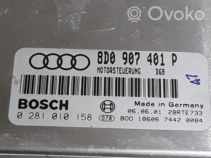 Audi A4 S4 B5 8D Sterownik / Moduł ECU 8D0907401P