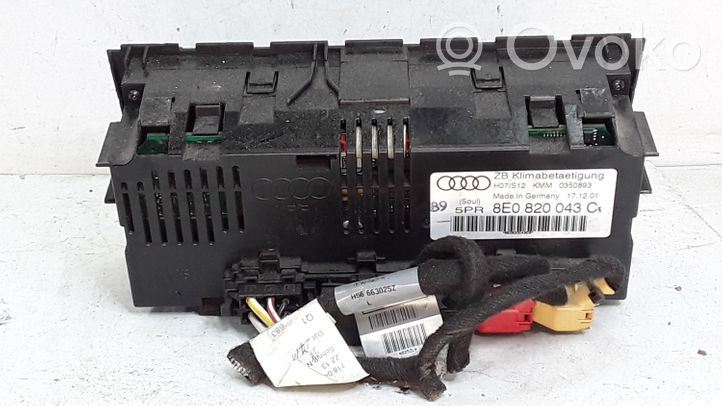 Audi A4 S4 B6 8E 8H Panel klimatyzacji 8E0820043C