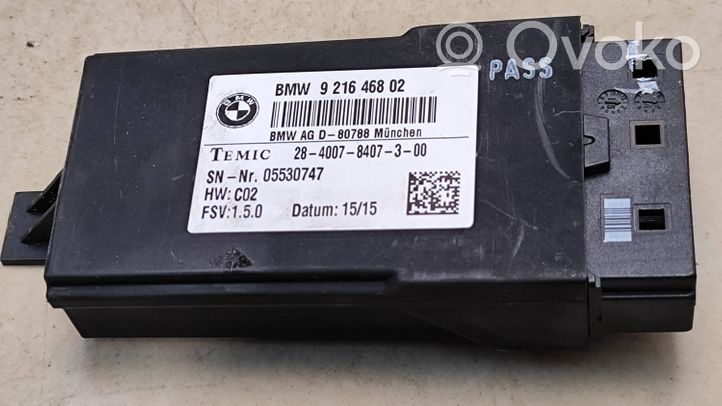 BMW 7 F01 F02 F03 F04 Relè riscaldamento sedile 9216468