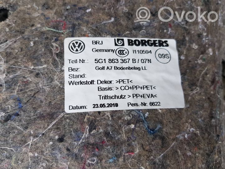 Volkswagen Golf VII Interior carpet 5G1863367B