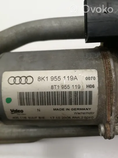 Audi A4 S4 B8 8K Tringlerie et moteur d'essuie-glace avant 8K1955119A