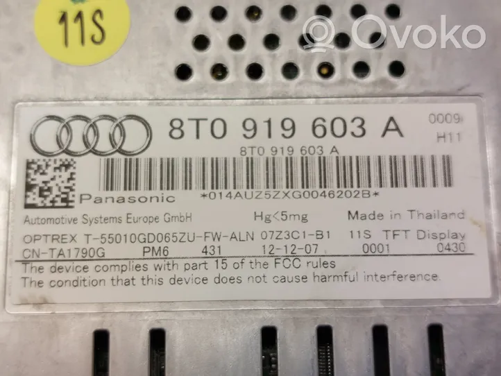 Audi A4 S4 B8 8K Monitori/näyttö/pieni näyttö 8T0919603A