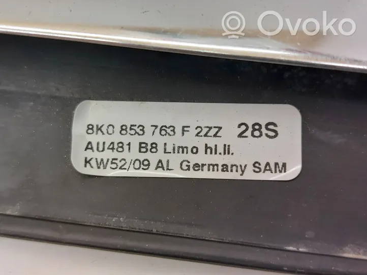 Audi A4 S4 B8 8K Takaoven lista (muoto) 8K0853763F