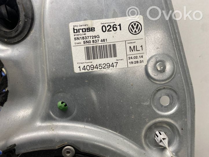 Volkswagen Tiguan Elektryczny podnośnik szyby drzwi przednich 5n0837755