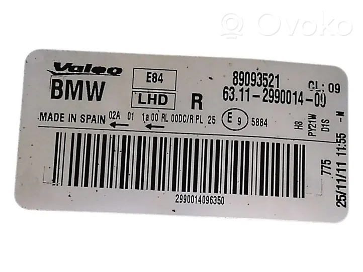 BMW X1 E84 Lampa przednia 89093521