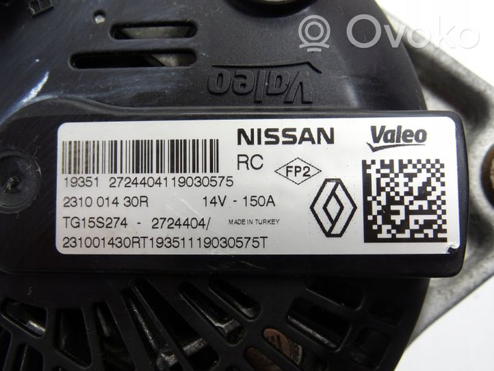 Nissan Juke II F16 Generaattori/laturi 231001430R