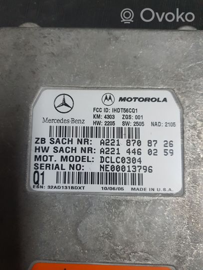 Mercedes-Benz ML W164 Puhelimen käyttöyksikkö/-moduuli A2218708726