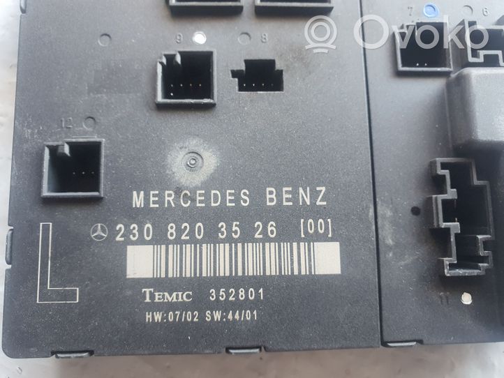 Mercedes-Benz SL R230 Durų elektronikos valdymo blokas 2308203526