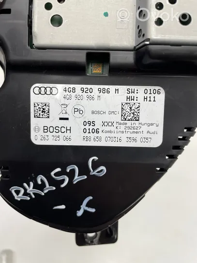 Audi A6 S6 C7 4G Compteur de vitesse tableau de bord 4G8920986M