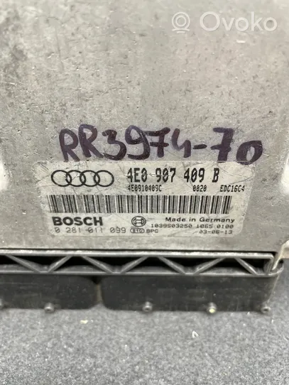 Audi A8 S8 D3 4E Variklio valdymo blokas 4E0907409B