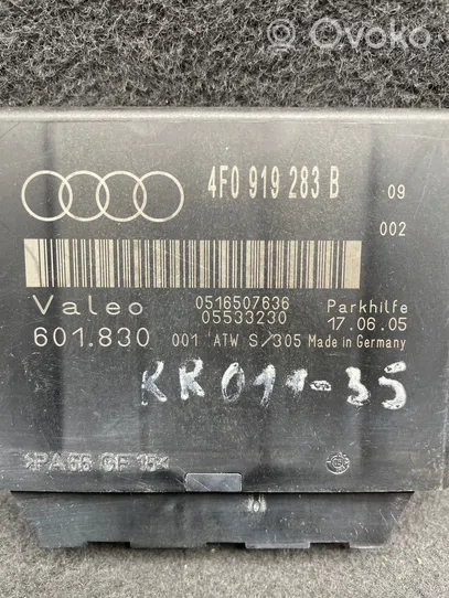 Audi A6 S6 C6 4F Parkavimo (PDC) daviklių valdymo blokas 4F0919283B