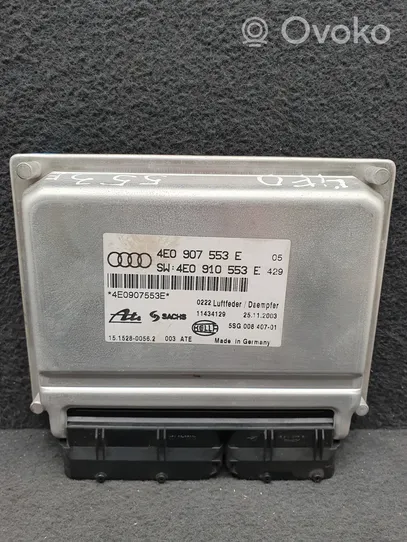 Audi A8 S8 D3 4E Sterownik / Moduł zawieszenia pneumatycznego 4E0907553E