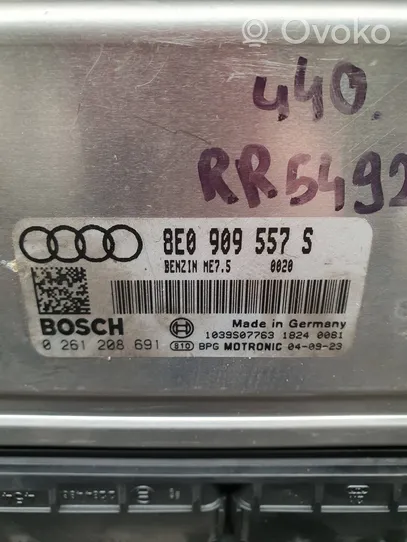 Audi A4 S4 B6 8E 8H Unité de commande, module ECU de moteur 8E0909557S