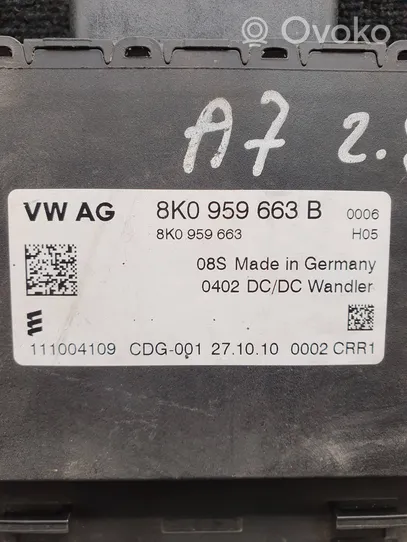 Audi A7 S7 4G Jännitteenmuunnin/muuntimen moduuli 8K0959663B