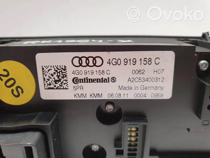 Audi A6 C7 Блок управления кондиционера воздуха / климата/ печки (в салоне) 4G0919158C