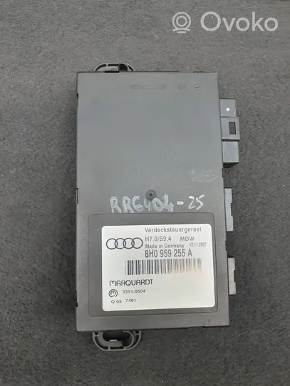 Audi A4 S4 B6 8E 8H Unité de commande / module de toit ouvrant 8H0959255A