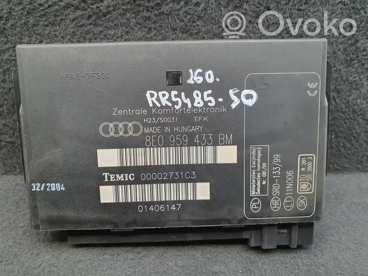 Audi A4 S4 B7 8E 8H Moduł / Sterownik komfortu 8E0959433BM