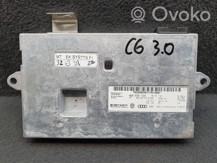 Audi A6 S6 C6 4F MMI valdymo blokas 4E0035729