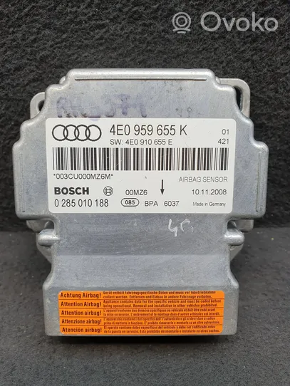 Audi A8 S8 D3 4E Oro pagalvių valdymo blokas 4E0959655K