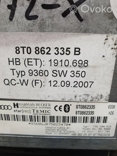 Audi A4 S4 B8 8K Bluetoothin ohjainlaite/moduuli 8T0862335B