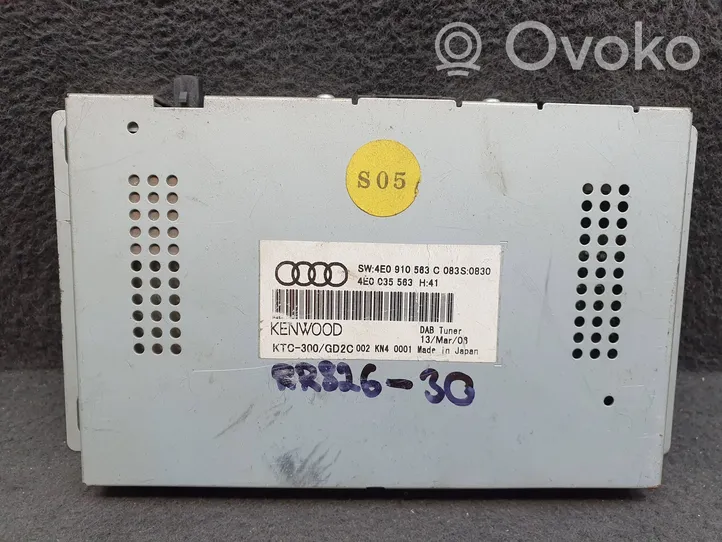 Audi A8 S8 D3 4E Panel / Radioodtwarzacz CD/DVD/GPS 4E0910563C