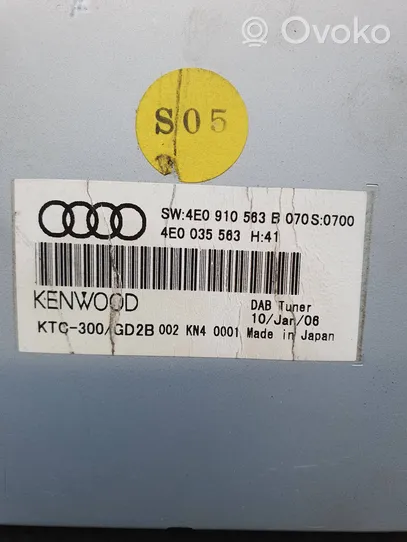 Audi Q7 4L Unità principale autoradio/CD/DVD/GPS 4E0910563B