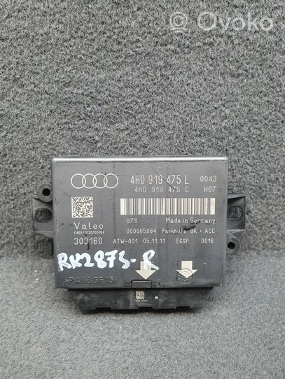 Audi A6 S6 C7 4G Pysäköintitutkan (PCD) ohjainlaite/moduuli 4H0919475L