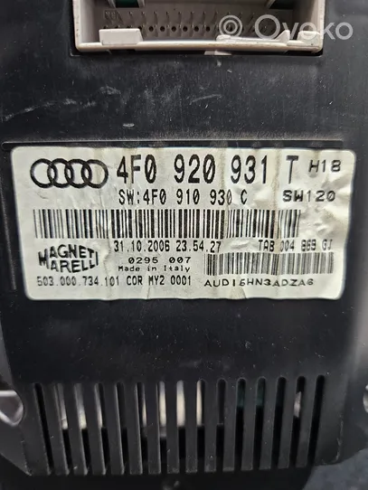 Audi A6 S6 C6 4F Nopeusmittari (mittaristo) 4F0920931T