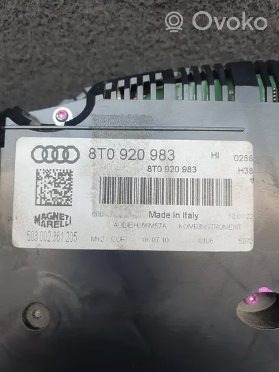 Audi A5 8T 8F Compteur de vitesse tableau de bord 8T0920983