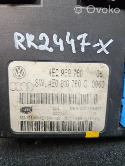 Audi A8 S8 D3 4E Module de commande de siège 4F0959760