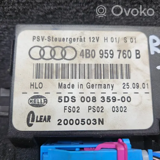 Audi A6 S6 C5 4B Sėdynės valdymo blokas 4B0959760B