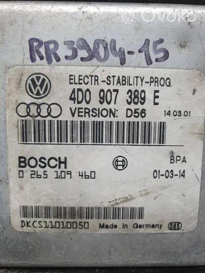 Audi A8 S8 D2 4D Centralina ESP (controllo elettronico della stabilità) 4D0907389E