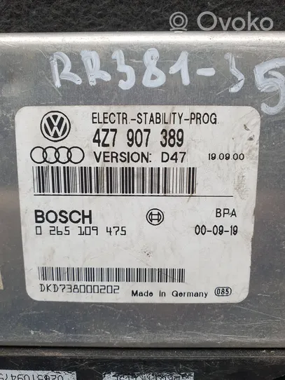 Audi A6 Allroad C5 Aktiivijousituksen ohjainlaite (ESP) 4Z7907389