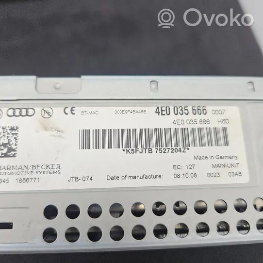 Audi A6 S6 C6 4F Radio / CD/DVD atskaņotājs / navigācija 4E0035666