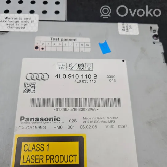 Audi Q7 4L Radio/CD/DVD/GPS-pääyksikkö 4L0035110