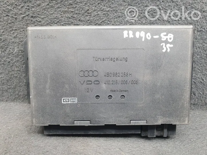 Audi A6 S6 C5 4B Moduł / Sterownik komfortu 4B0962258H