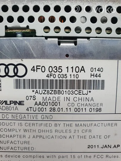 Audi A6 S6 C6 4F CD/DVD-vaihdin 4F0035110A