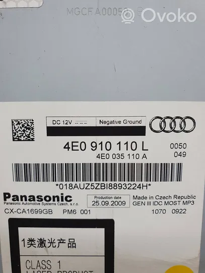 Audi A6 S6 C6 4F Zmieniarka płyt CD/DVD 4E0910110L