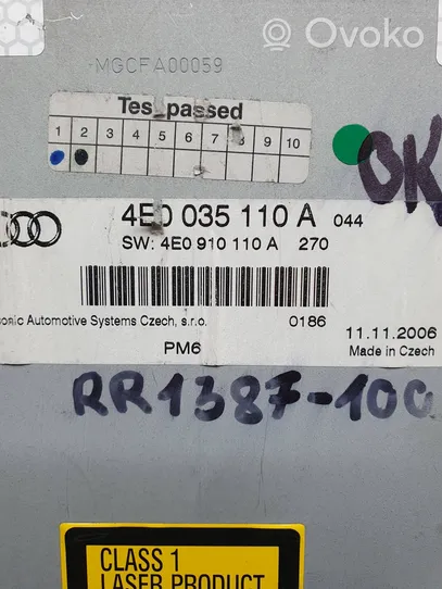 Audi A8 S8 D3 4E CD/DVD-vaihdin 4E0035110A