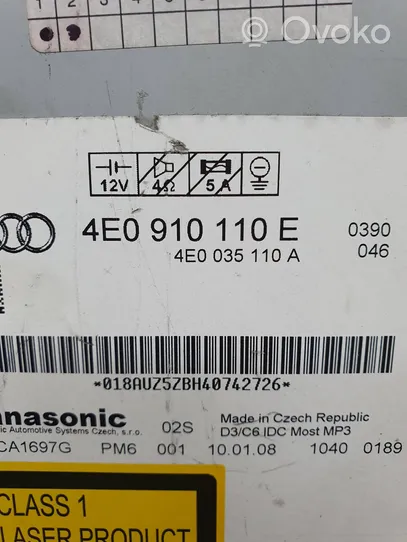 Audi A6 S6 C6 4F Changeur CD / DVD 4E0910110E