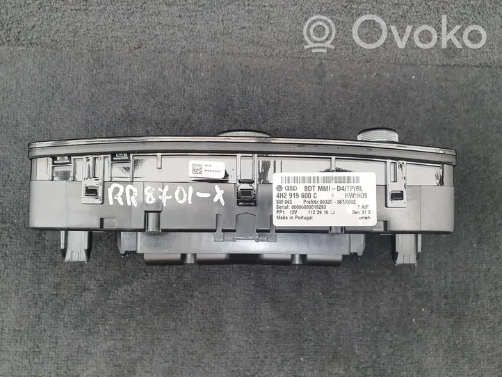 Audi A8 S8 D4 4H Pääyksikkö multimedian ohjaus 4H2919600C