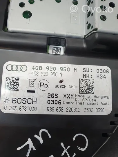 Audi A6 S6 C7 4G Geschwindigkeitsmesser Cockpit 4G8920950N