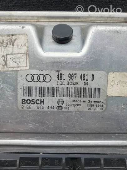 Audi A6 S6 C5 4B Moottorin ohjainlaite/moduuli 4B1907401D