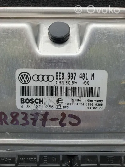 Audi A4 S4 B6 8E 8H Sterownik / Moduł ECU 8E0907401N