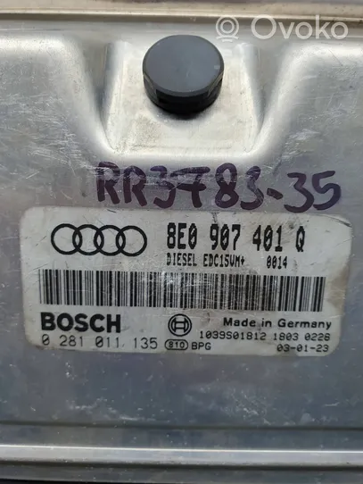 Audi A6 S6 C5 4B Centralina/modulo del motore 8E0907401Q