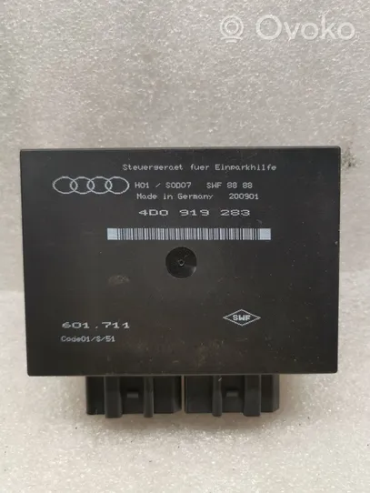 Audi A8 S8 D2 4D Unité de commande, module PDC aide au stationnement 4D0919283