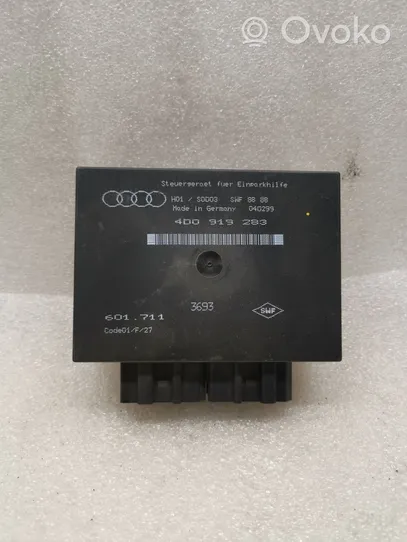 Audi A8 S8 D2 4D Unité de commande, module PDC aide au stationnement 4D0919283